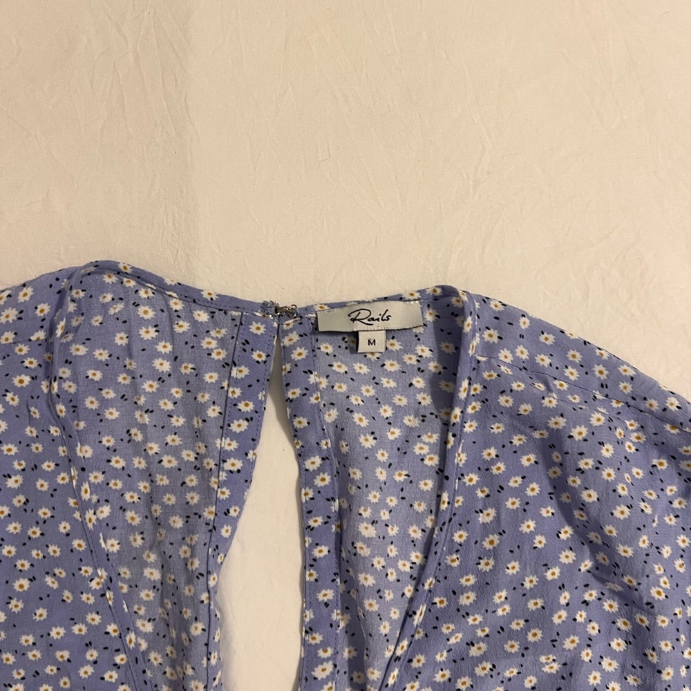 Rails Sophia Sky Blue Daisy Romper Size Medium - image 3